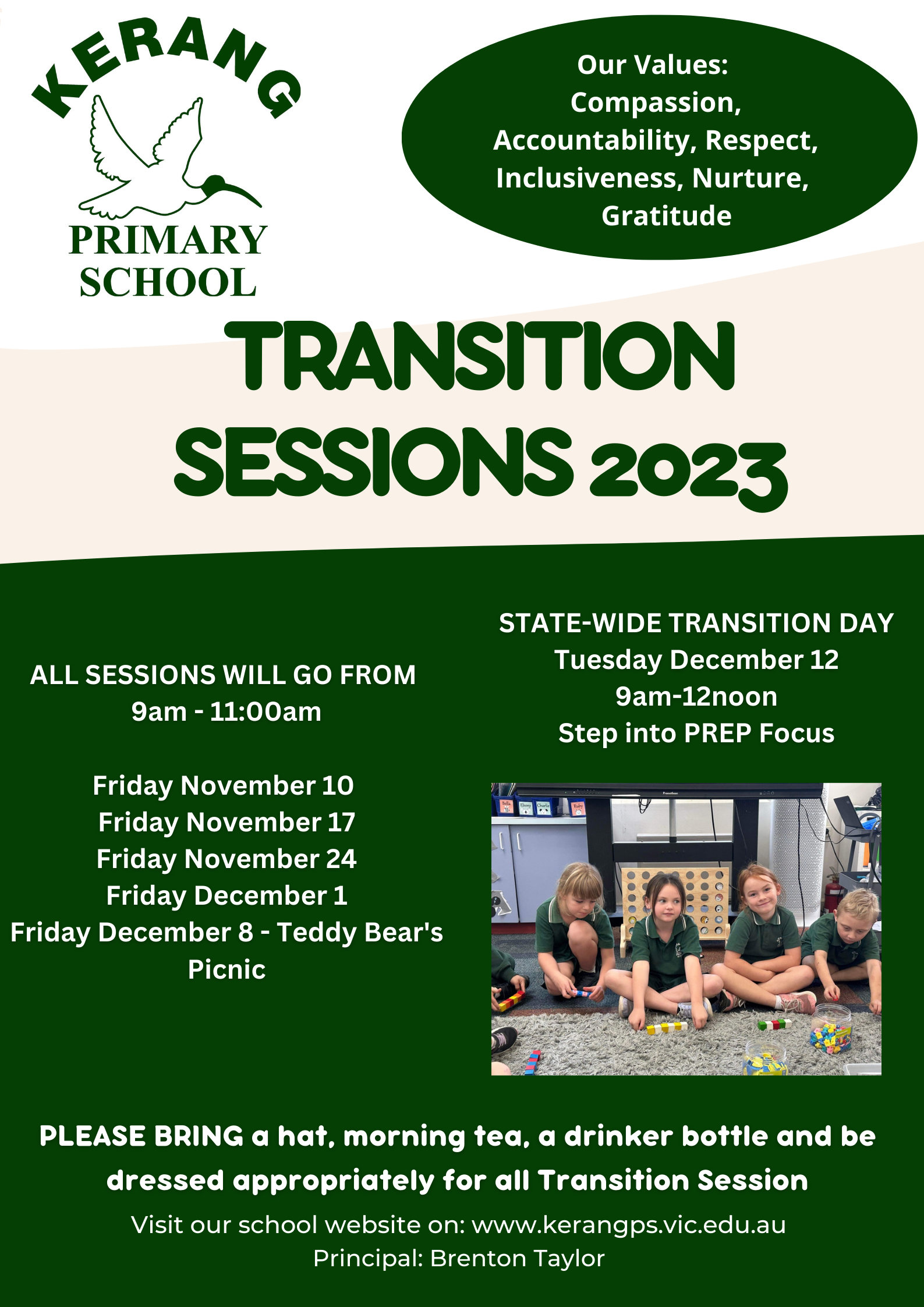 Transition Sessions for 20232024